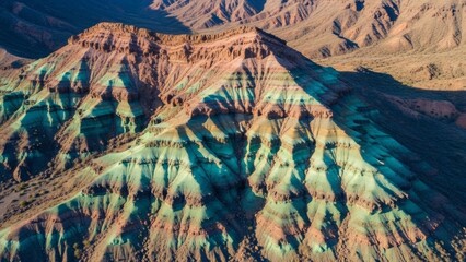 Aerial View of Colorful Mountain Landscape.