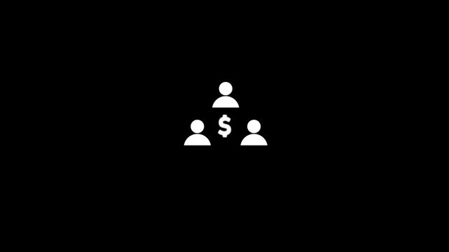 Investors icon motion graphics background animation.