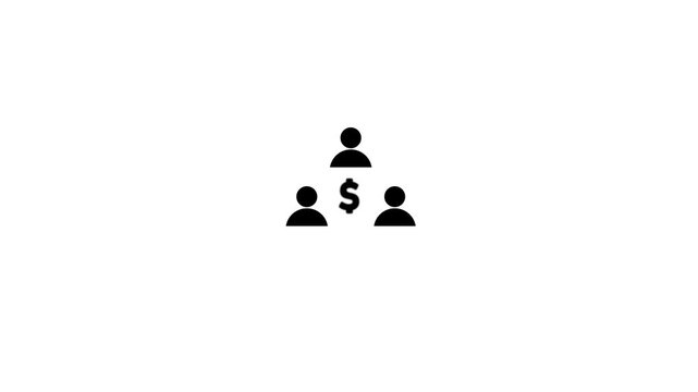 Investors icon motion graphics background animation.