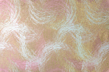 Rose gold and pink textile texture with wavy pattern