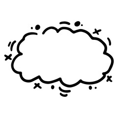 Obraz premium cloud text box frame