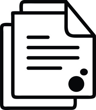 Black Folder Document Icon Web Button Vector Illustration