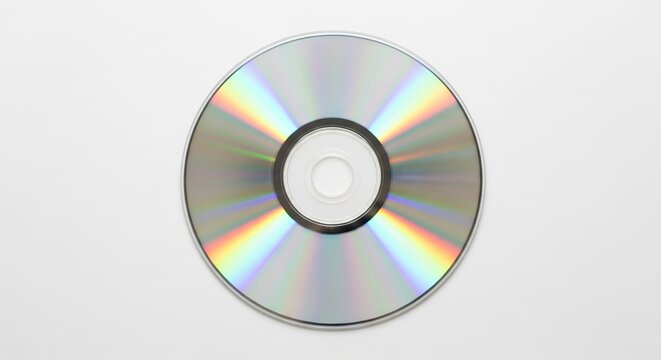 Clean Silver Compact Disc isolated on white background