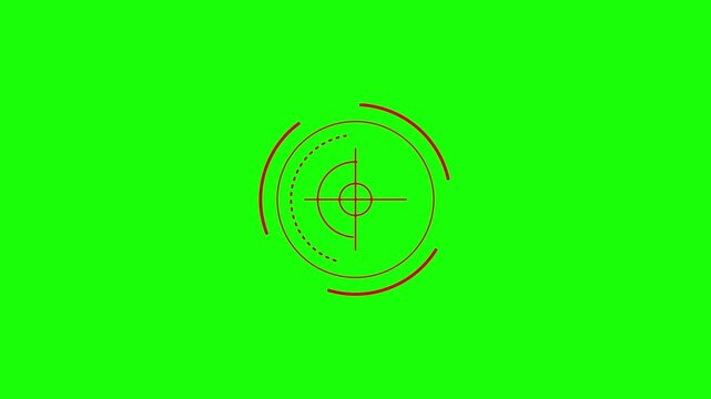 PNG Alpha. Circle HUD technological futuristic elements. Sci-Fi circle elements appearing and disappearing within 10 seconds .Technological HUD template. 2D Texture for broadcast future design.