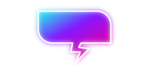 Naklejka premium neon speech balloon