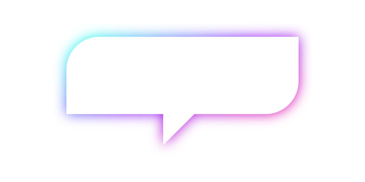 neon speech balloon