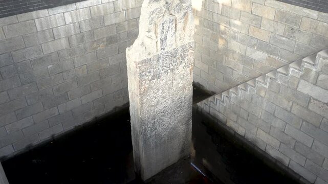 Daodejing stele in Taiqing Palace of Luyi County, Zhoukou City, Henan Province. This is the ancestral temple revered by all the major Taoist sects in China. 
