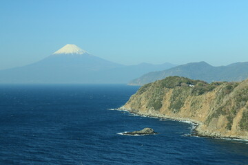 恋人岬から見る富士山