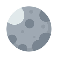 Obraz premium Moon illustration with craters on White Background graphic design