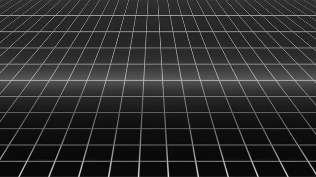 Abstract grid pattern perspective view on a dark background for design.
