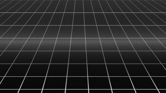 Abstract grid pattern perspective view with lines and dark background.