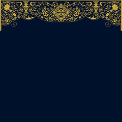 Ramadan Decorative Top Border with Islamic Ornamental Pattern