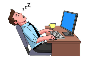 businessman working on laptop