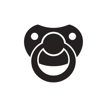 Minimalist pacifier icon