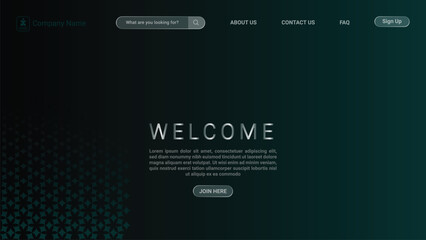 Fototapeta premium Modern Welcome Page Design