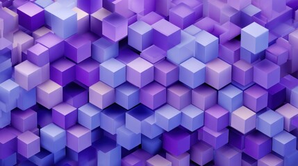 Obraz premium Abstract purple cubes 3 d render