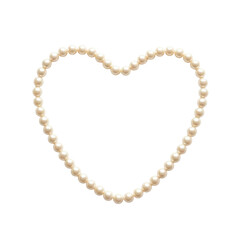 Heart shaped pearl necklace jewelry frame
