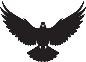 Obraz premium Silhouette of a majestic eagle in flight animals and creatures