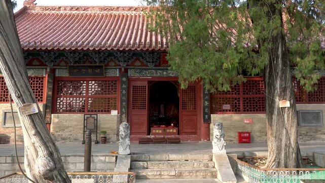 Taiqing Palace, Taiji Hall in Luyi County, Zhoukou City, Henan Province. This is the ancestral temple revered by all the major Taoist sects in China. 