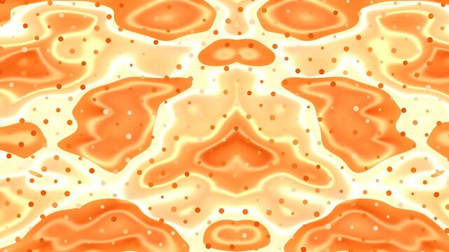 Abstract orange pattern with dots and shapes artistic and vibrant design.
