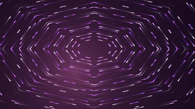 Abstract purple background with geometric shapes and glowing lines modern design.