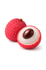 red lychee isolated white