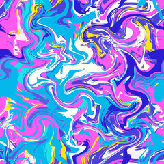 Obraz premium Ocean Splash Artistic Flow Seamless pattern