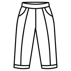 Trousers line art vector