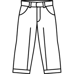 Trousers line art vector
