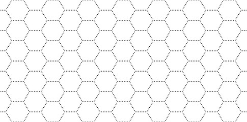 Fototapeta premium Seamless White Hexagon Grid Pattern - Minimalist Geometric Honeycomb Texture and Tech Background Vector