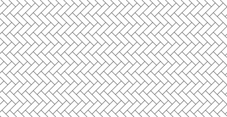 Seamless White Herringbone Parquet Pattern - Minimalist Zigzag Brick Wall Texture and Architectural Floor Vector