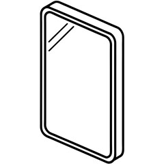 Screen protector line art vector