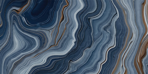 Fototapeta premium Seamless abstract blue fabric texture featuring a liquid wave pattern and 3D geometric swirls for a decorative vector art backdrop