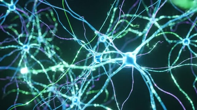 Complex Human Brain Connectome Visualization 3D Render