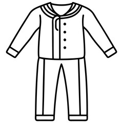 Pajamas line art vector