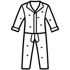 Pajamas line art vector
