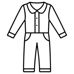 Pajamas line art vector
