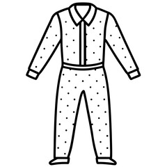 Pajamas line art vector