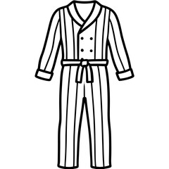 Pajamas line art vector