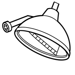 Surgical Light line art vector