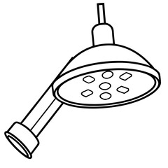 Surgical Light line art vector