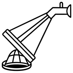 Surgical Light line art vector