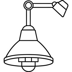 Surgical Light line art vector