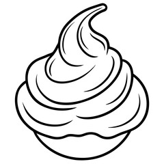 Shaving cream line art vector