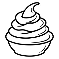 Shaving cream line art vector