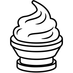 Shaving cream line art vector