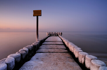 Zimowe wybrzeże Morza Bałtyckiego, Kołobrzeg, Polska