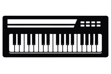 Fototapeta premium keyboard line art silhouette vector illustration