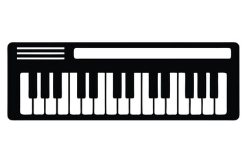 Fototapeta premium keyboard line art silhouette vector illustration