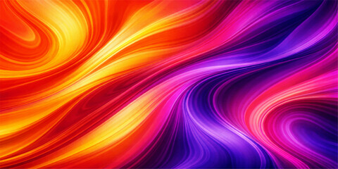 Obraz premium An abstract red fire background features bright orange waves and colorful fractal curves in a digital art motion design with artistic light textures for a vibrant wallpaper illustration